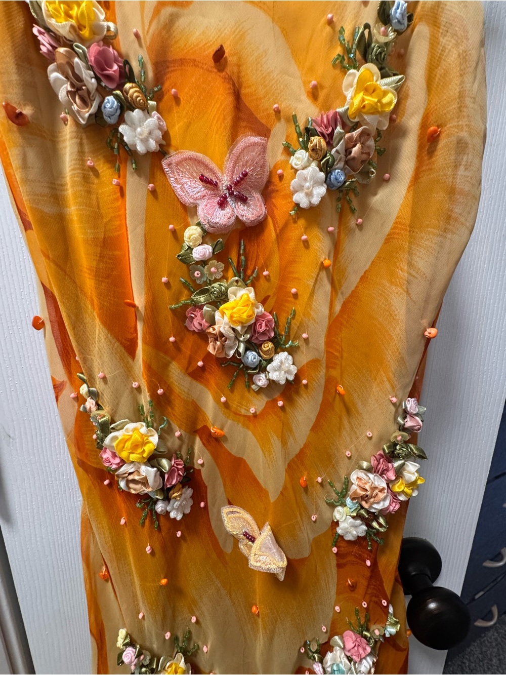100% SILK Fairy Floral Butterfly Dress